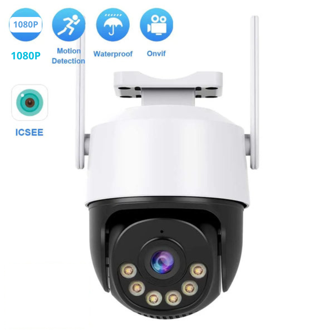 Câmera de Vigilância WiFi ICSEE + Cartão SD 64GB (Brinde)