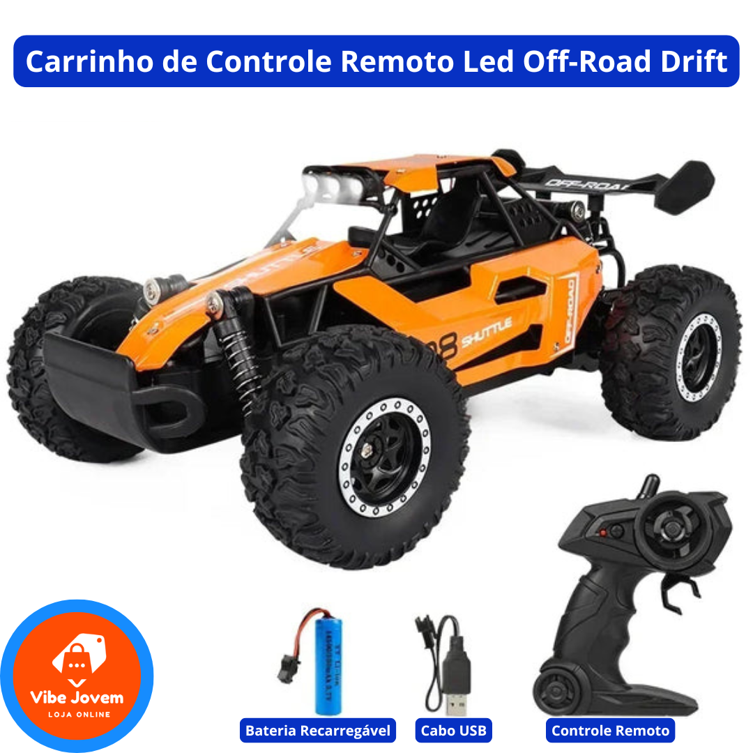 Carrinho de Controle Remoto Led Off-Road Drift
