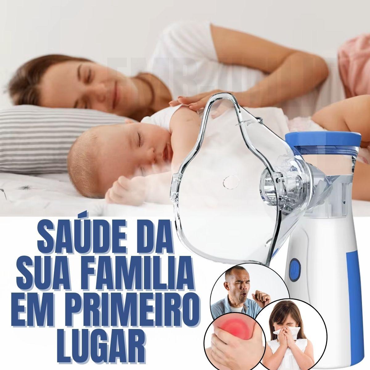 Inalador Nebulizador Portátil Ultrassônico Atomizador para Crianças e Adultos