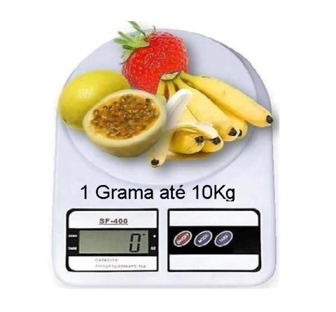 Balança Digital de Cozinha de Alta Precisão 1g a 10kg | SF-400 (Acompanha Pilhas)