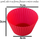 Conjunto de Travessa Assadeira Antiaderente + 12 Formas Silicone Cupcake - Well