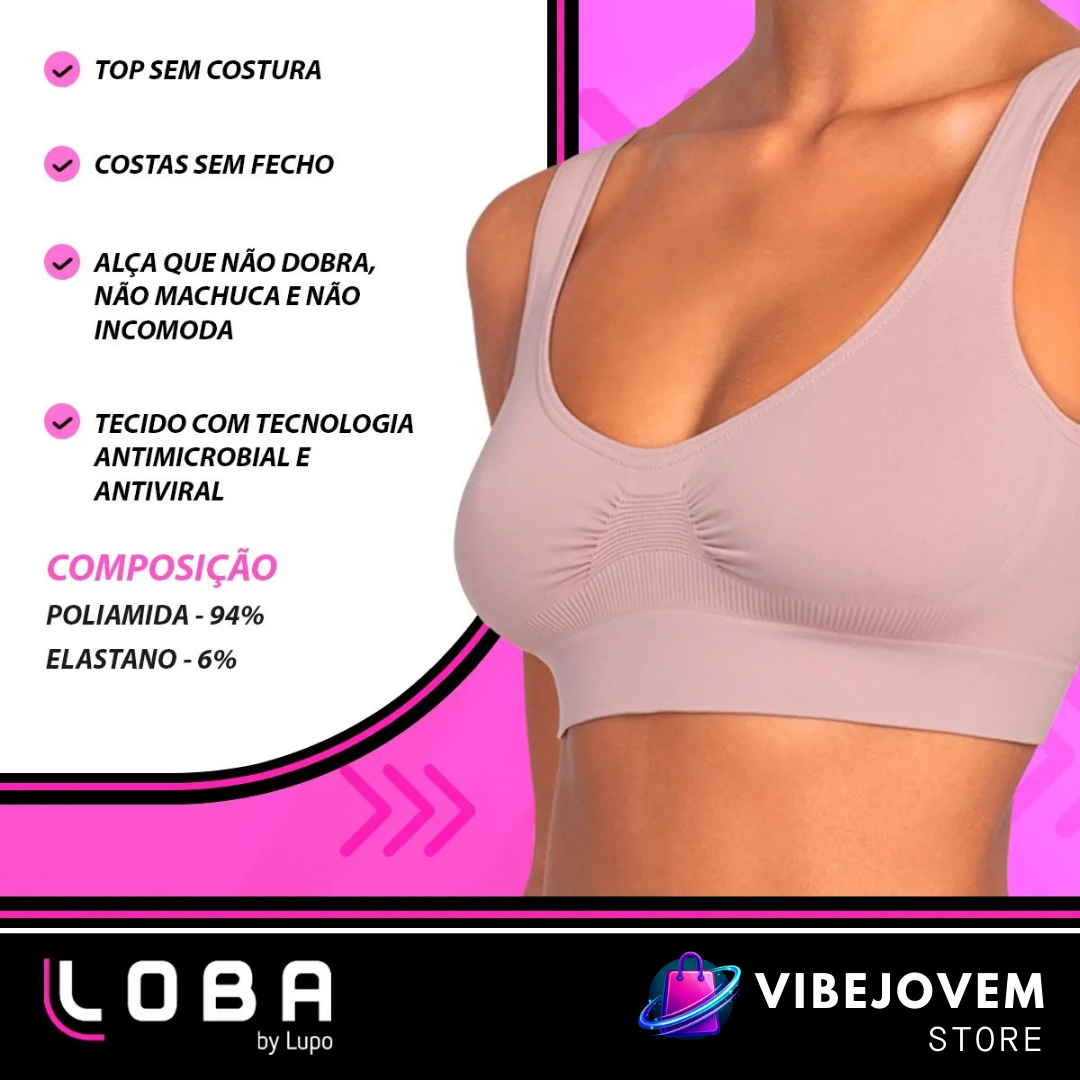 Sutiã Top Lupo Original sem Costura - Linha Loba (Ref. 41300)