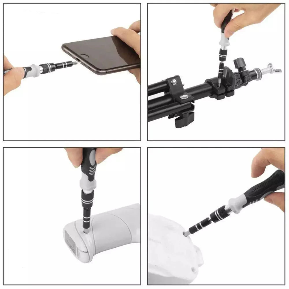 Kit Profissional de Chaves de Precisão 115 em 1 – Ferramentas Multiuso para Reparo com Maleta