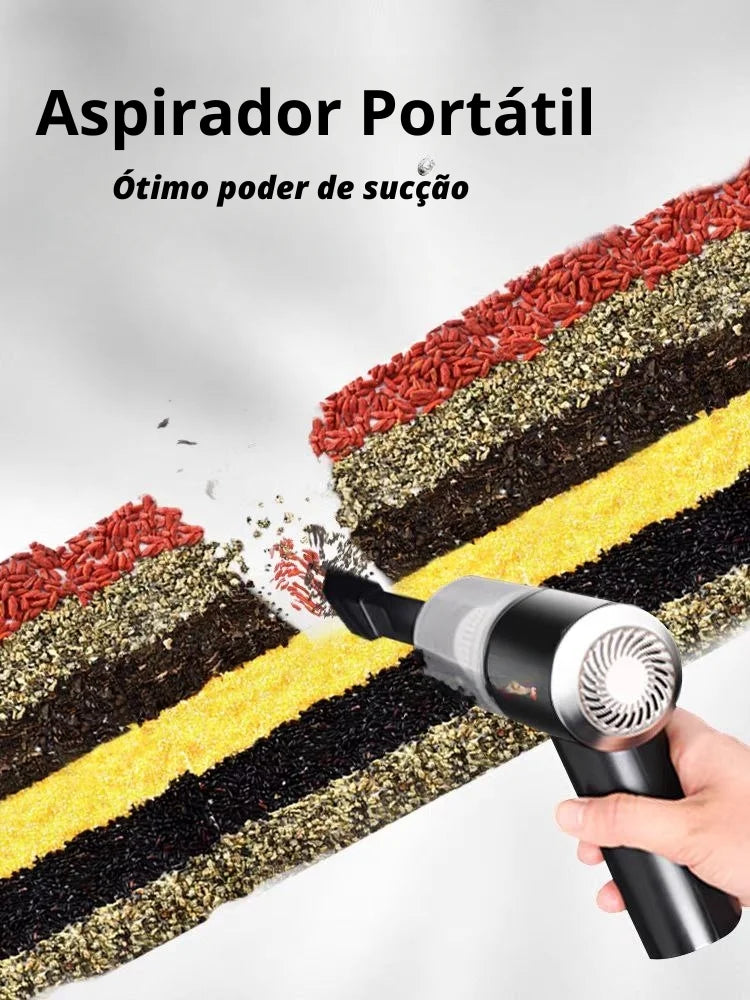 Aspirador Portátil Automotivo Potente Recarregável Premium - Vacuum Cleaner