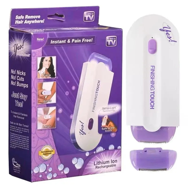 Depilador TOQUE FINAL – Remove Pêlos facial e Corporal - Sem fio 2 em 1