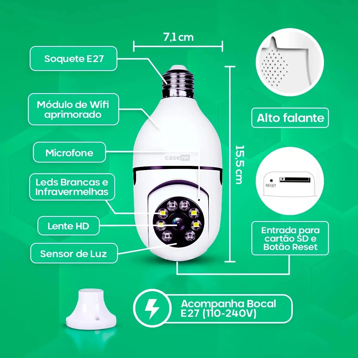 Câmera de Segurança WIFI - Smart Pró 360°