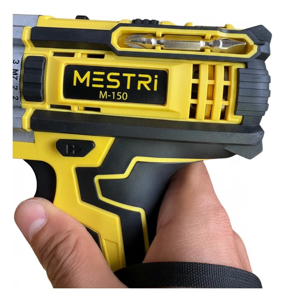 Parafusadeira e Furadeira de Impacto Sem Fio 21V MESTRI M-150 – Kit Profissional com 2 Baterias 2.000mAh, Bivolt e Maleta Completa