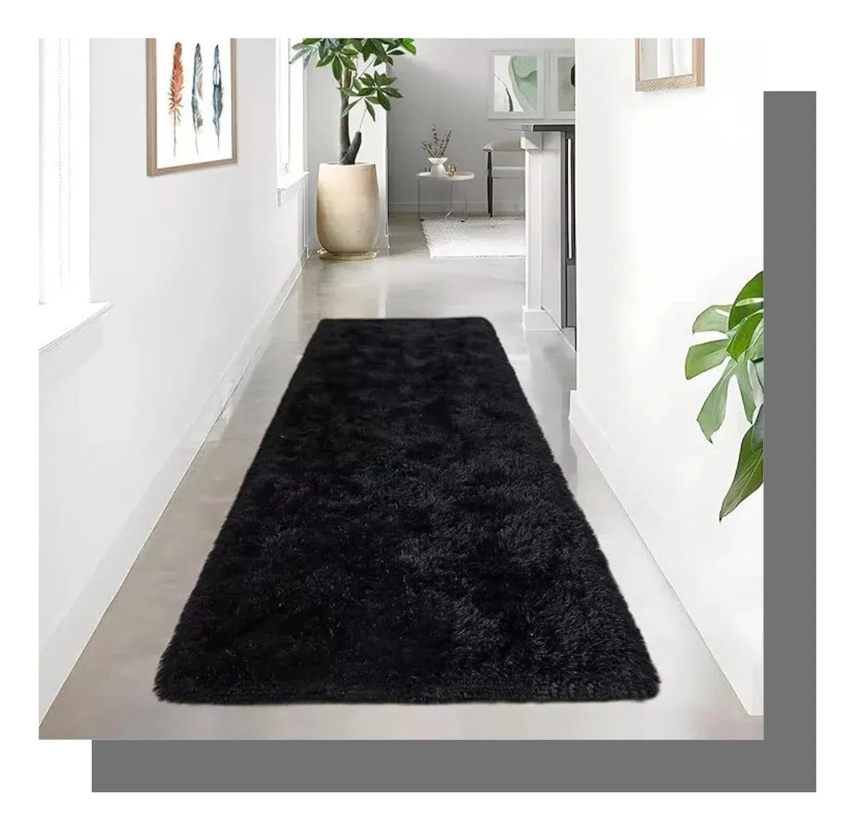 Tapete Passadeira 200cm X 60cm Dhalishop | Quarto | Pé de Cama | Luxo | Conforto