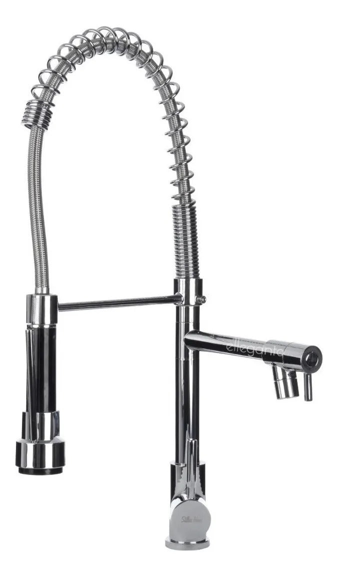 Torneira Gourmet de Cozinha Monocomando com Extensor 50 cm, Mangueira Flexível, Cromada