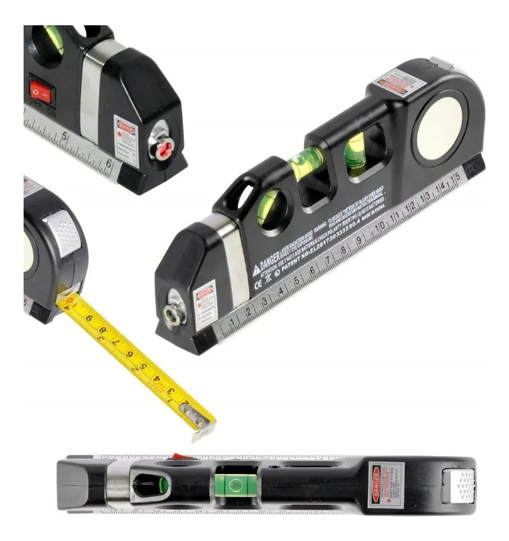 Nível a Laser Nivelador 3 Linhas Trena Régua Profissional