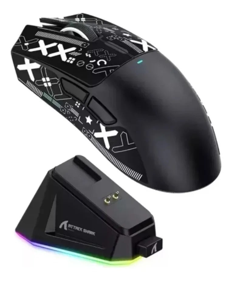 Mouse Gamer Attack Shark X11 22000dpi Sem Fio Usb Bluetooth