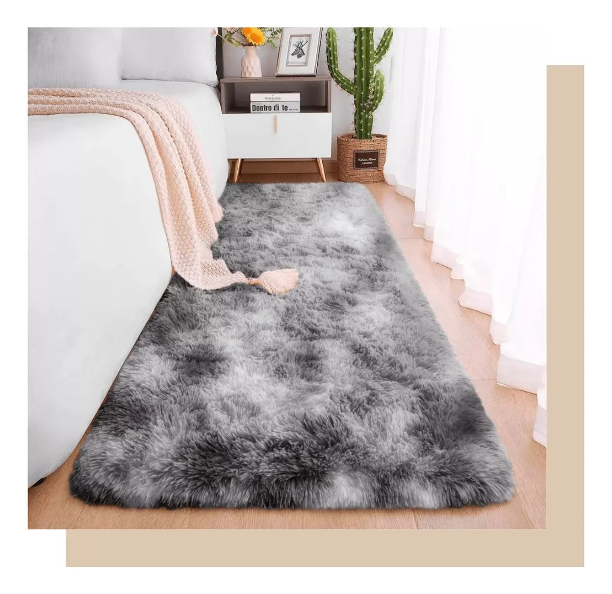 Tapete Passadeira 200cm X 60cm Dhalishop | Quarto | Pé de Cama | Luxo | Conforto