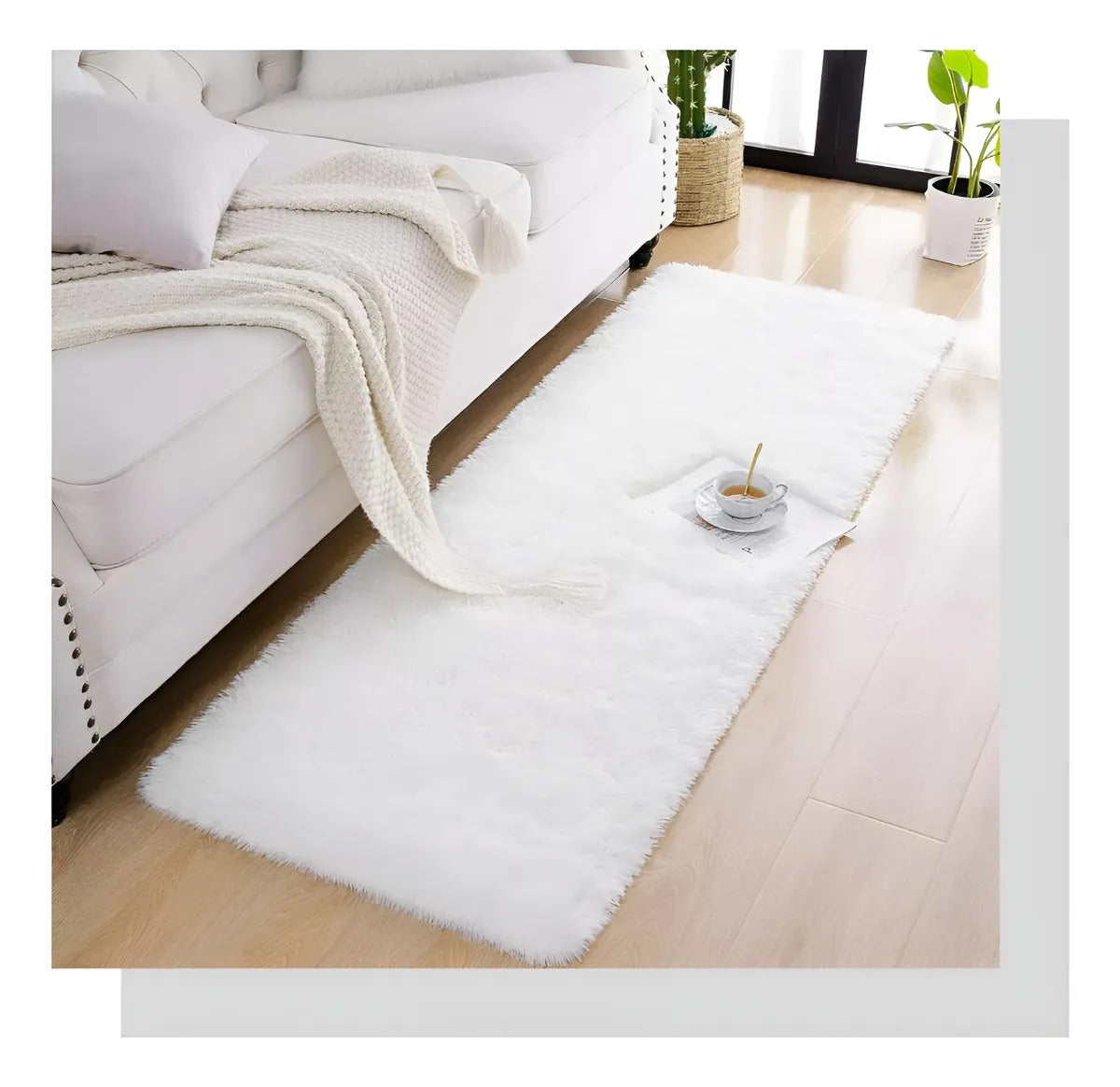 Tapete Passadeira 200cm X 60cm Dhalishop | Quarto | Pé de Cama | Luxo | Conforto
