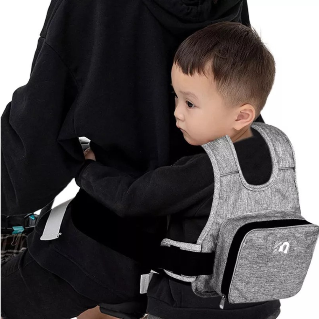 Cinto de Segurança Infantil Universal para Motocicleta | Com Faixa Reflexiva Ajustável