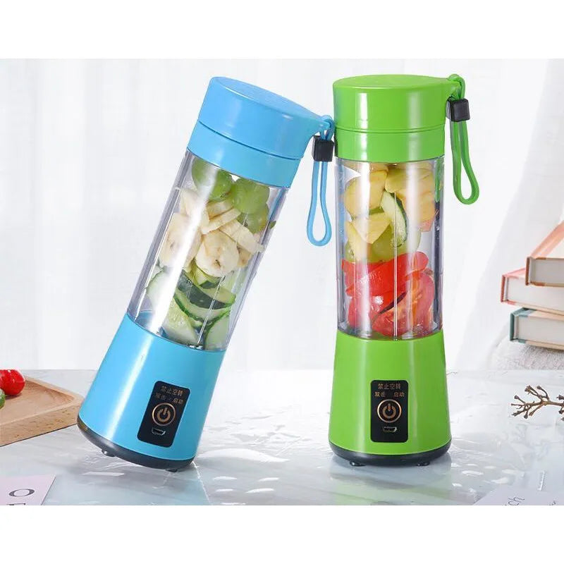 Mini Liquidificador Portátil Shake 6 Lâminas 380ml | Recarregável Cabo USB