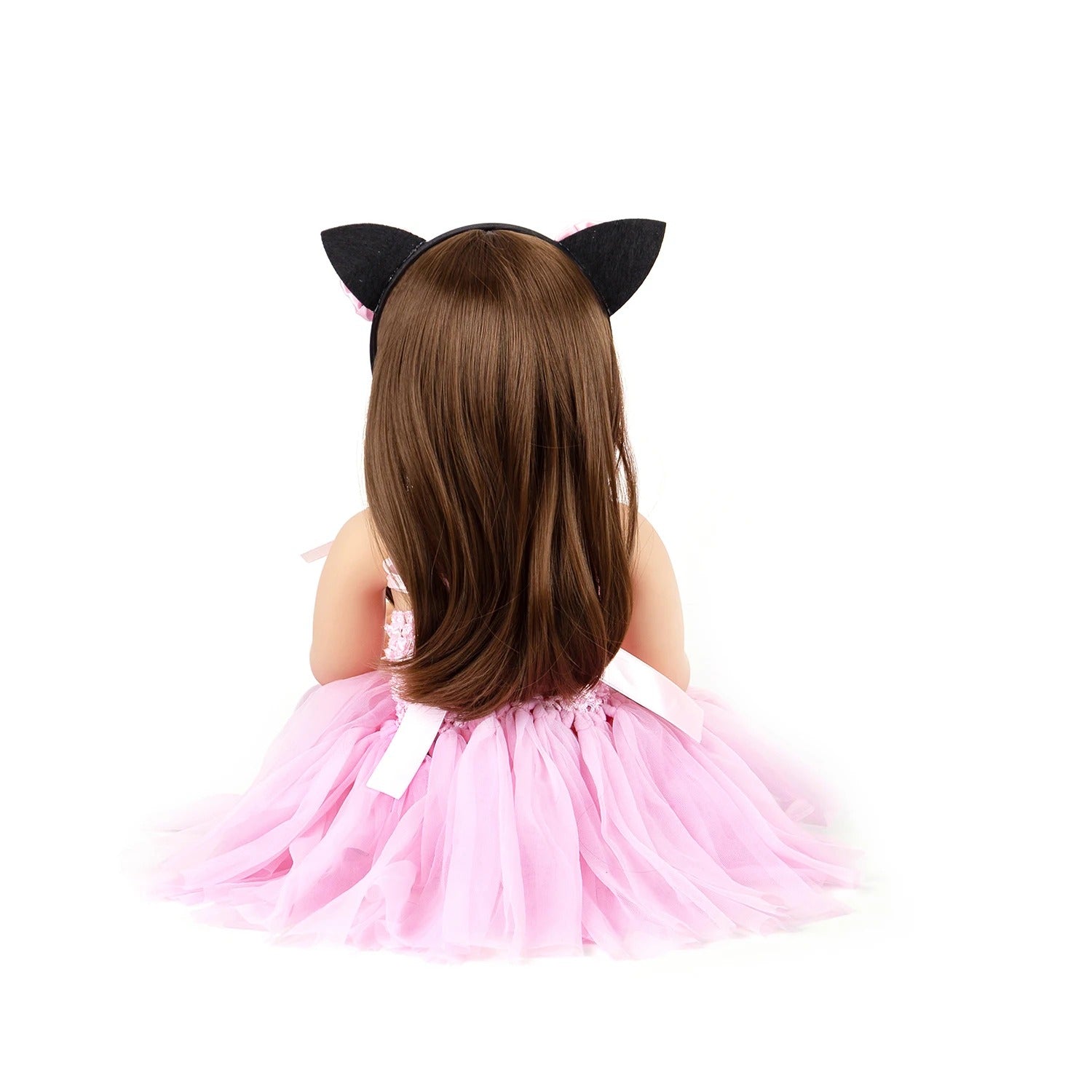 Boneca Reborn Lavínia | 100% Silicone | 55cm + Coelho de Pelúcia + Acessórios