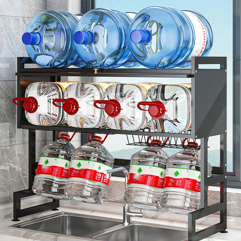 Escorredor de Louça Premium em Aço Com Porta | Organizador Multiuso de Cozinha