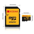 Cartão de Memória Kodak | Micro SD 64GB U3 4K Classe 10 | Alta velocidade + Adaptador