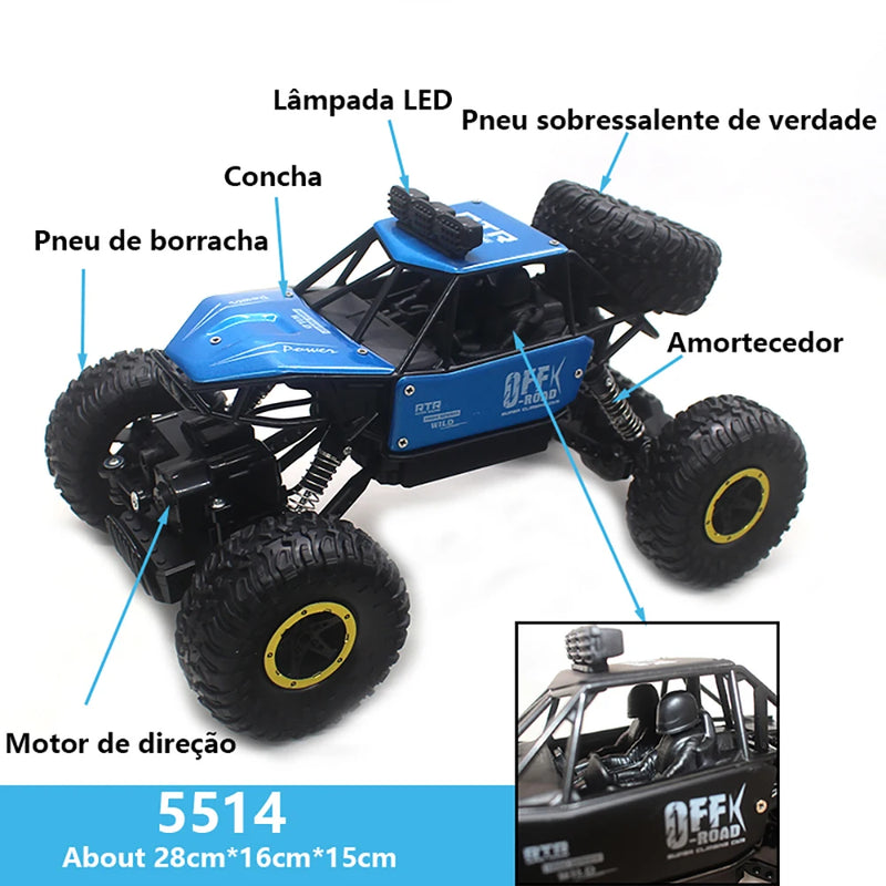 Carrinho de Controle Remoto 4x4 Off Road