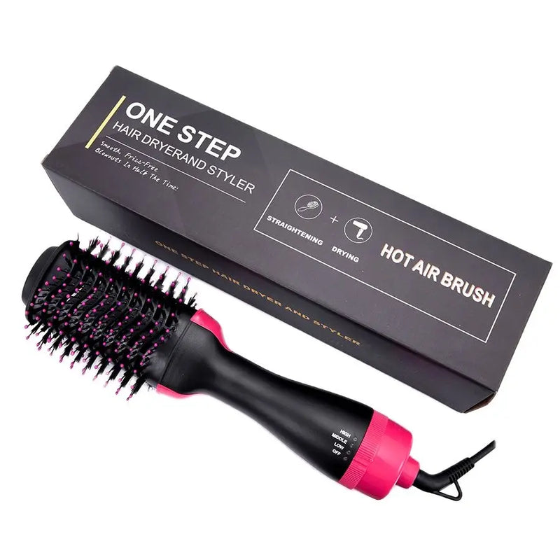 Escova Secadora de Cabelo Profissional 3 em 1 - Seca Escovando, Alisa e Modela - Frete Grátis