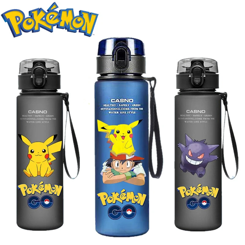 Garrafinha com Alça de Tecido Pokemon Pikachu 560ml