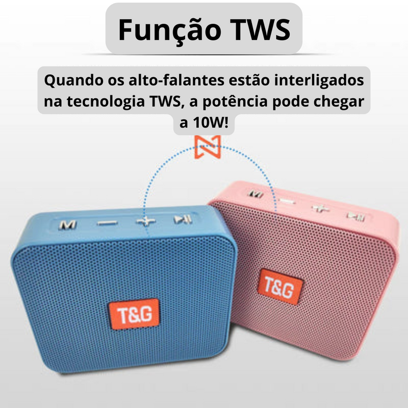 Caixa de som Portátil T&G | Modelo TG166 | Bluetooth 5.0