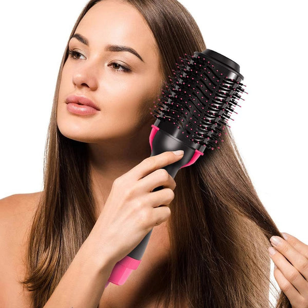 Escova Secadora de Cabelo Profissional 3 em 1 - Seca Escovando, Alisa e Modela - Frete Grátis