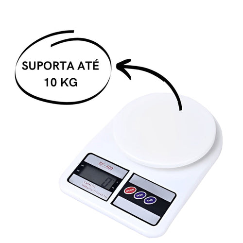 Balança Digital de Cozinha de Alta Precisão 1g a 10kg | SF-400 (Acompanha Pilhas)