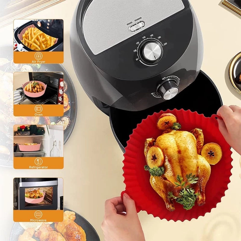 Kit 2 Formas de Silicone Air Fryer Max Clear