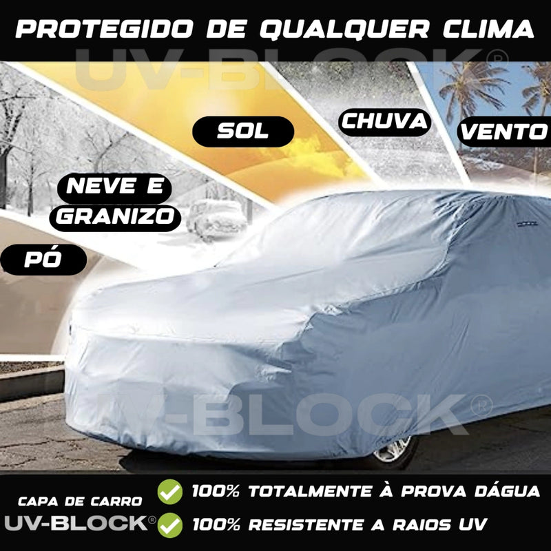 Capa para Cobrir Carro | Forrada 100% Impermeável UV-BLOCK