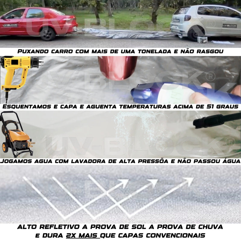 Capa para Cobrir Carro | Forrada 100% Impermeável UV-BLOCK