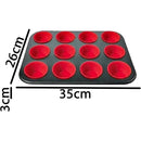Conjunto de Travessa Assadeira Antiaderente + 12 Formas Silicone Cupcake - Well