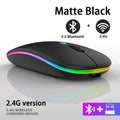 Mouse Gamer/Office sem Fio LED RGB Recarregável 3600dpi