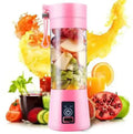 Mini Liquidificador Portátil Shake 6 Lâminas 380ml | Recarregável Cabo USB