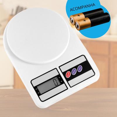Balança Digital de Cozinha de Alta Precisão 1g a 10kg | SF-400 (Acompanha Pilhas)