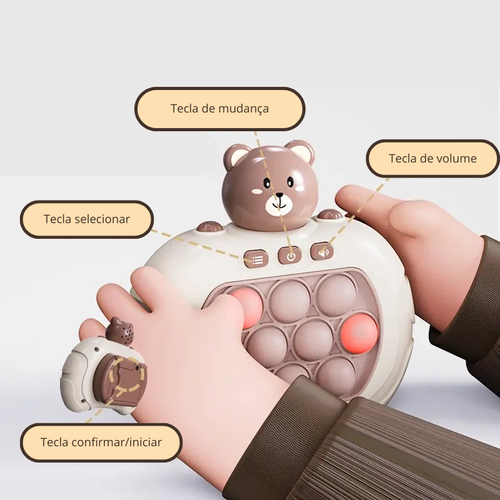 Mini Game Pop it Eletrônico Fast Push - Brinquedo Antiestresse